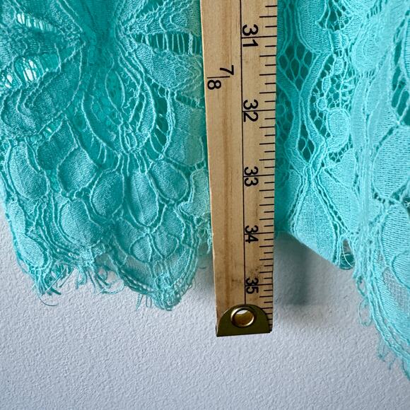 Colleen Lopez Bit of Romance Cover Up Womens XL Blue Green Lace Fairycore Tunic - Picture 14 of 15